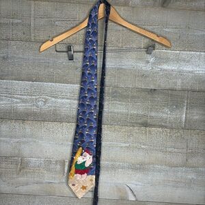 Vintage 2002 100% silk Santa Clause Christmas Santa surf mens suit tie